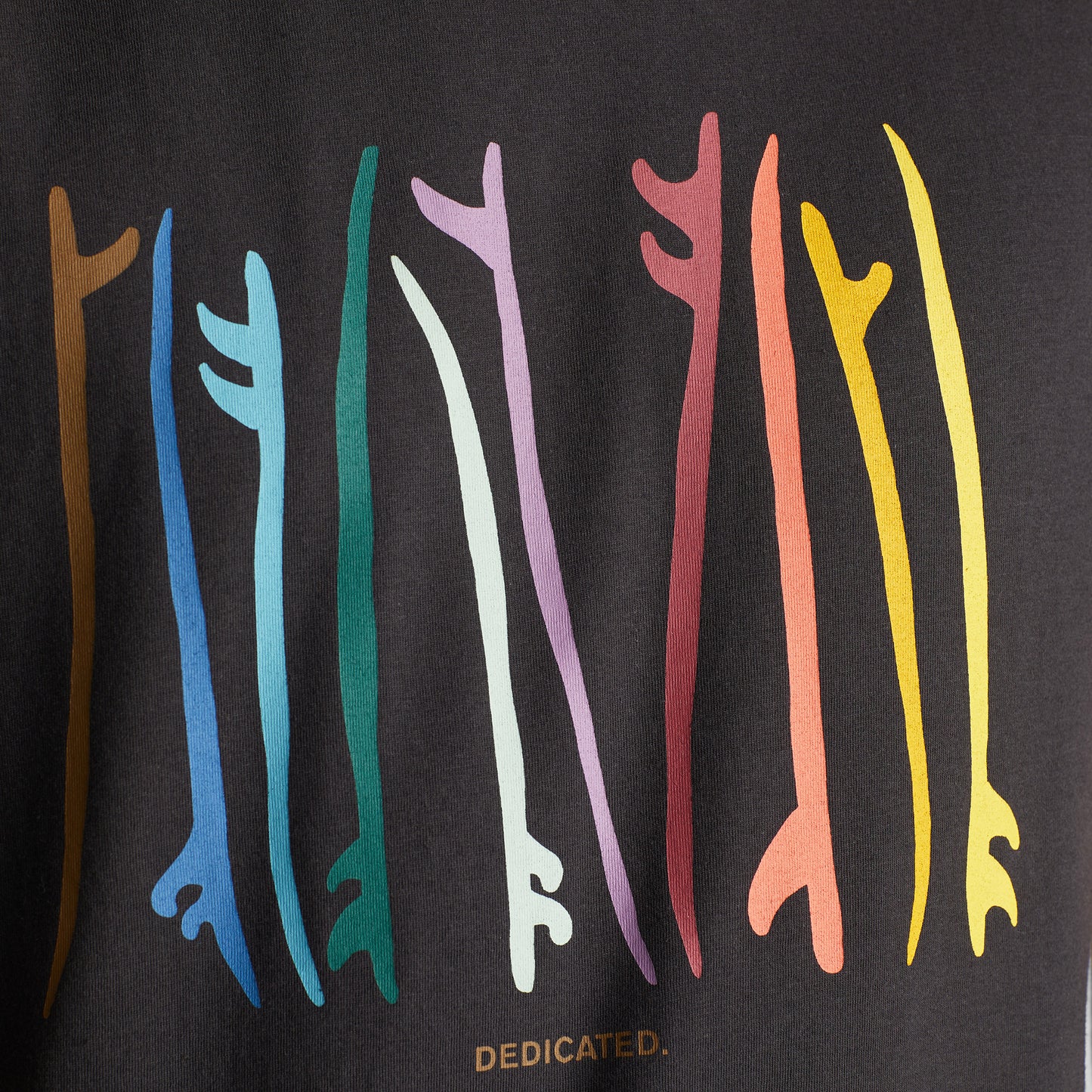 T-shirt Stockholm Color Surfboards Charcoal