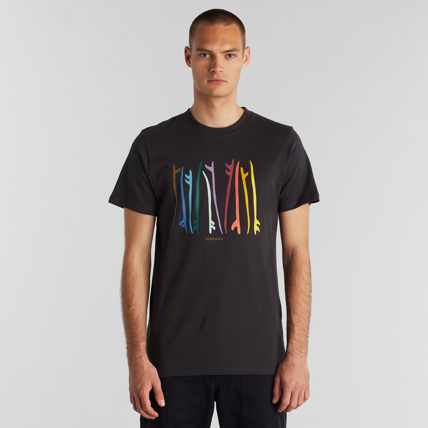 T-shirt Stockholm Color Surfboards Charcoal