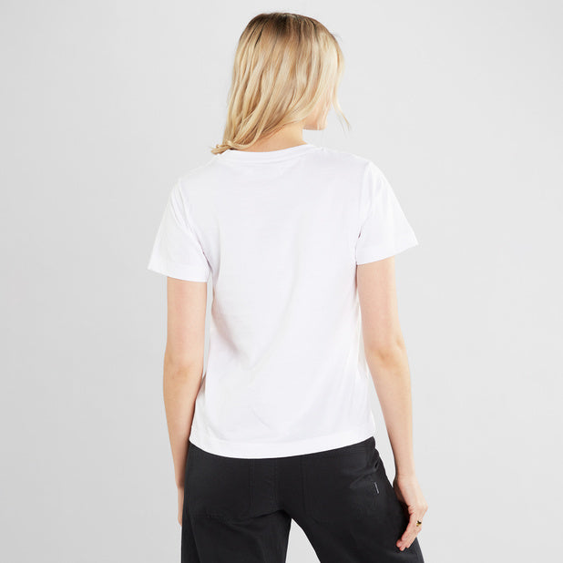 T-shirt Mysen Work Hard Pizza White