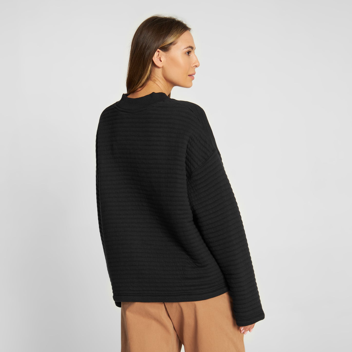 Sweatshirt Quilted Melldala Black