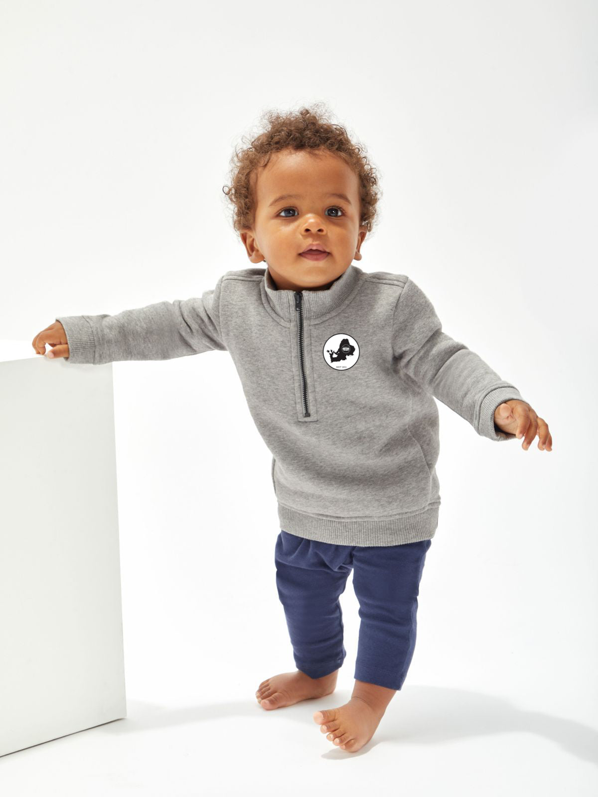 Baby Sweatshirt mit 1/4-Reißverschluss