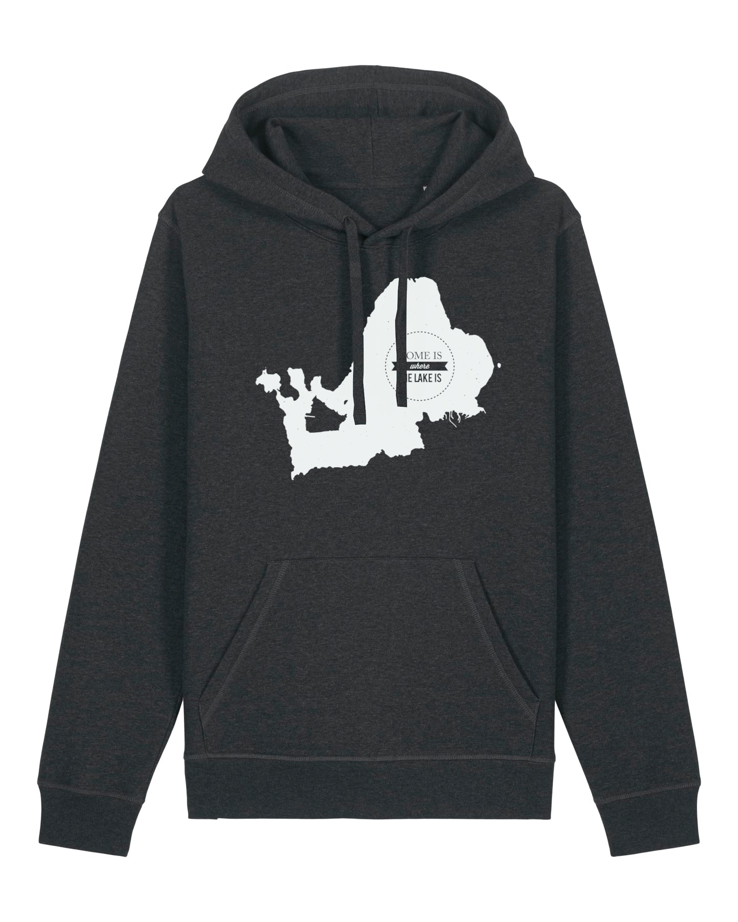 Chiemsee Motiv Unisex Hoodie dunkelgrau
