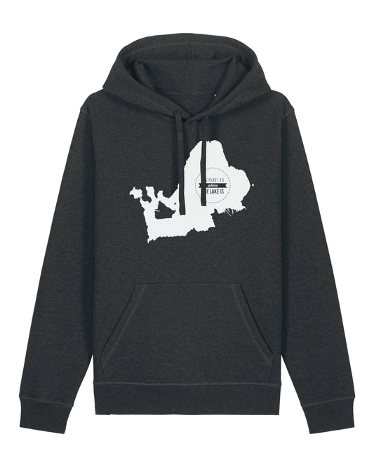 Chiemsee Motiv Unisex Hoodie dunkelgrau
