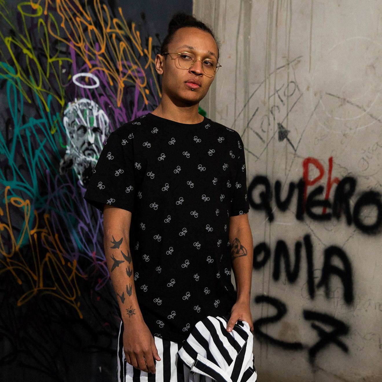 T-Shirt Stockholm Bike Pattern