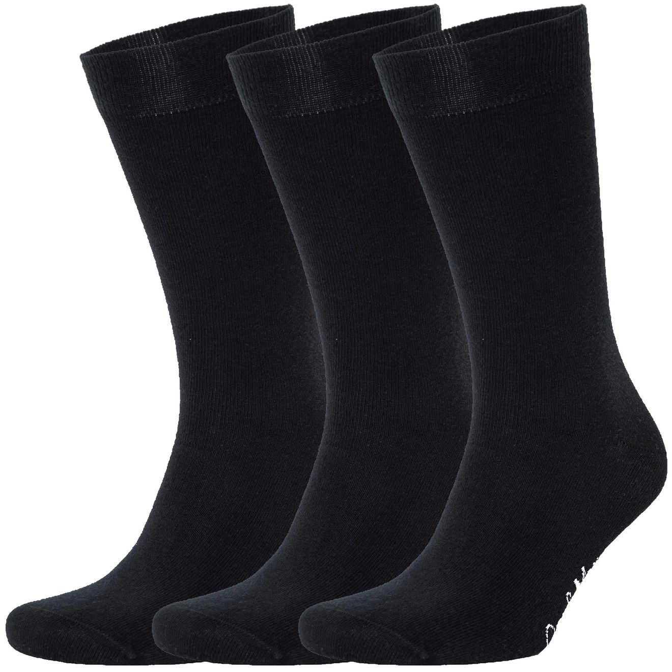 3er Set schwarze Biobaumwollsocken