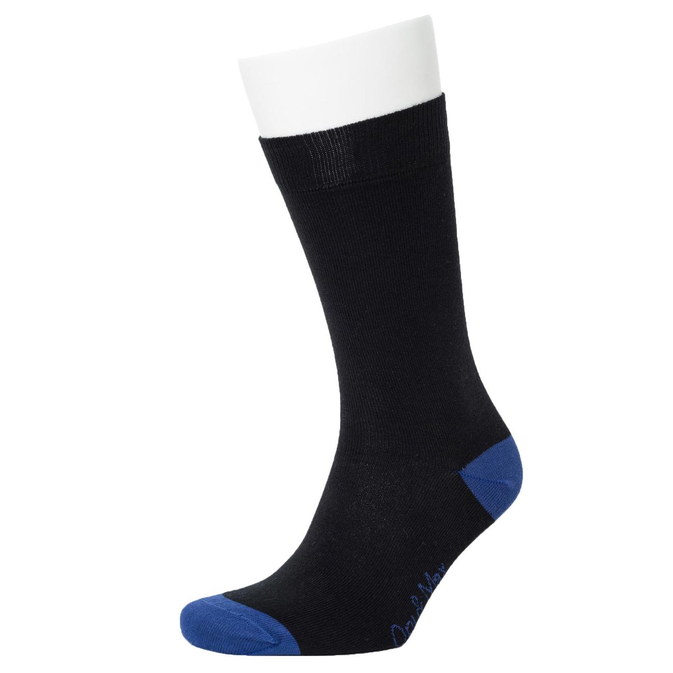Contrast Heel and Toe Office Biobaumwolle Socken