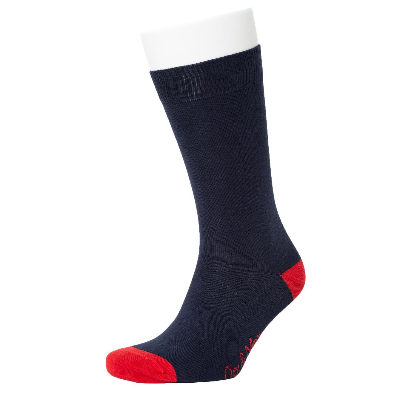 Contrast Heel and Toe Office Biobaumwolle Socken