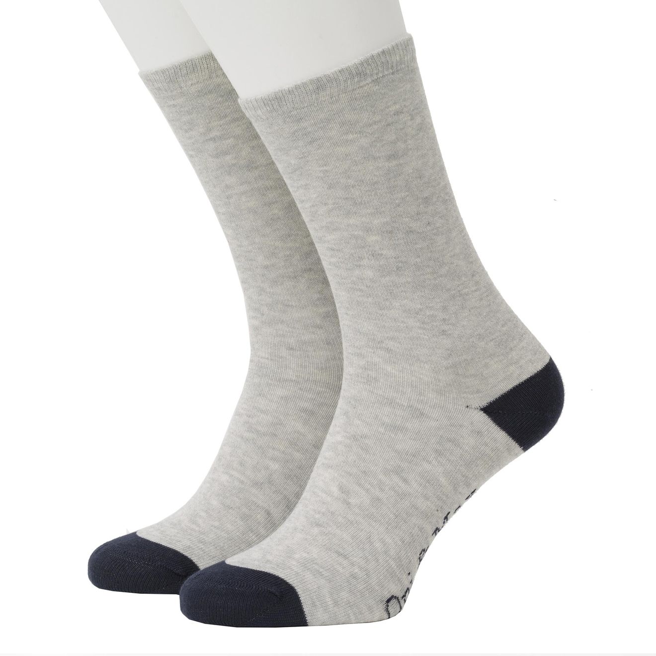 Contrast Heel and Toe Office Biobaumwolle Socken