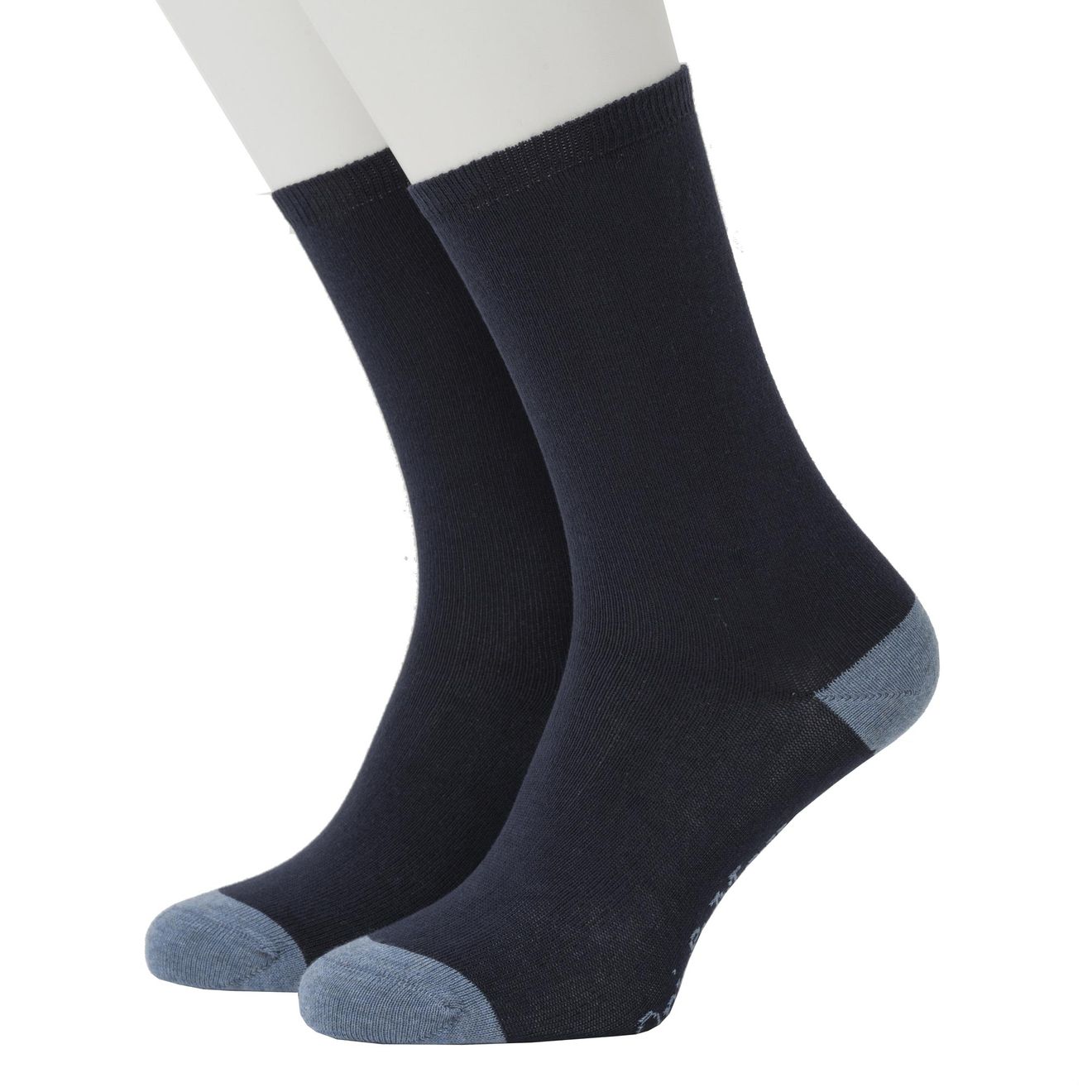 Contrast Heel and Toe Office Biobaumwolle Socken