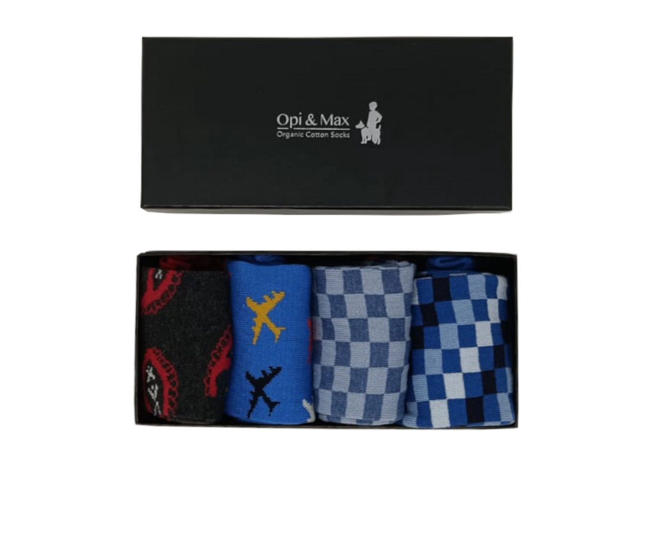 4er Box bunte Biobaumwollsocken