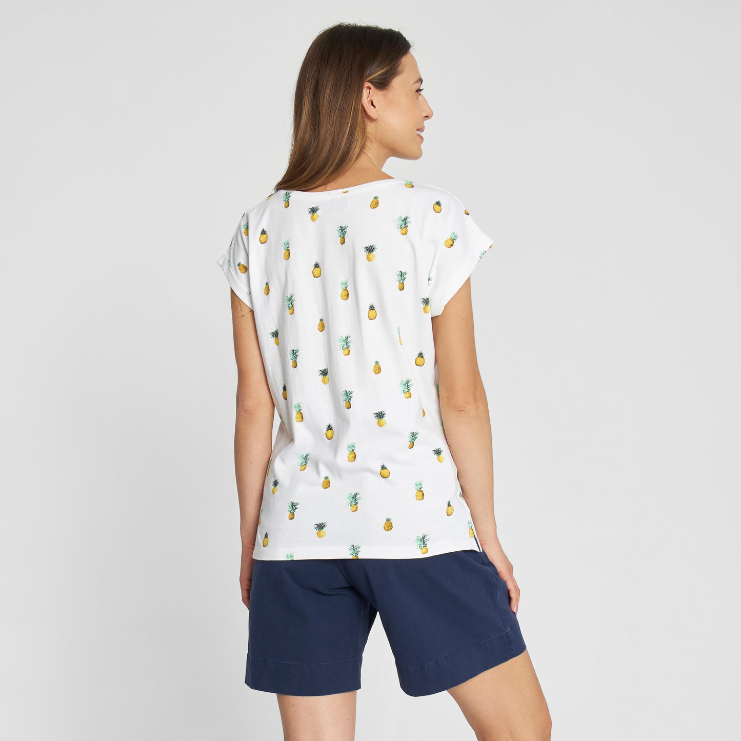 T-Shirt Visby Pineapples white