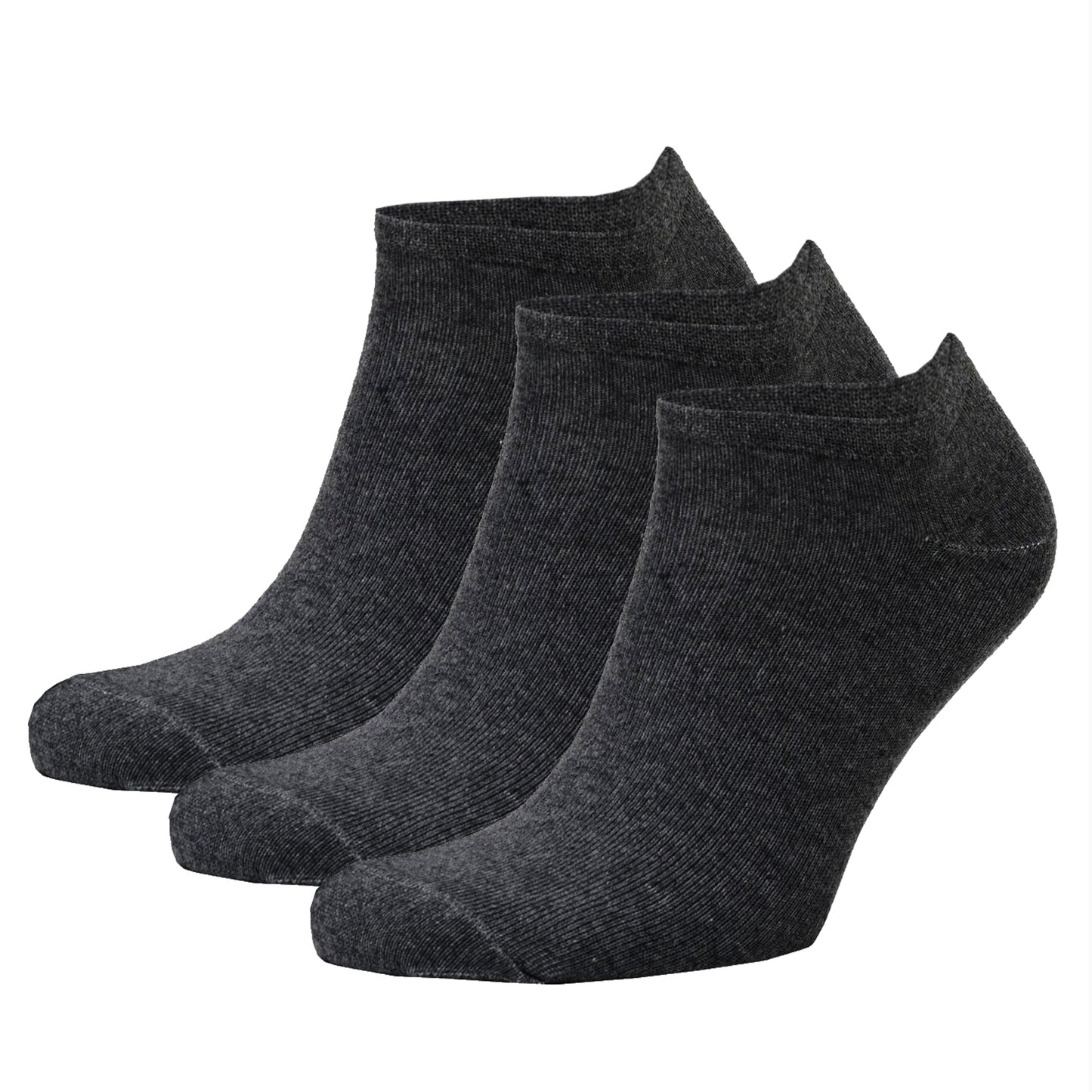 Dunkelgraue Sneakersocken aus Bio Baumwolle
