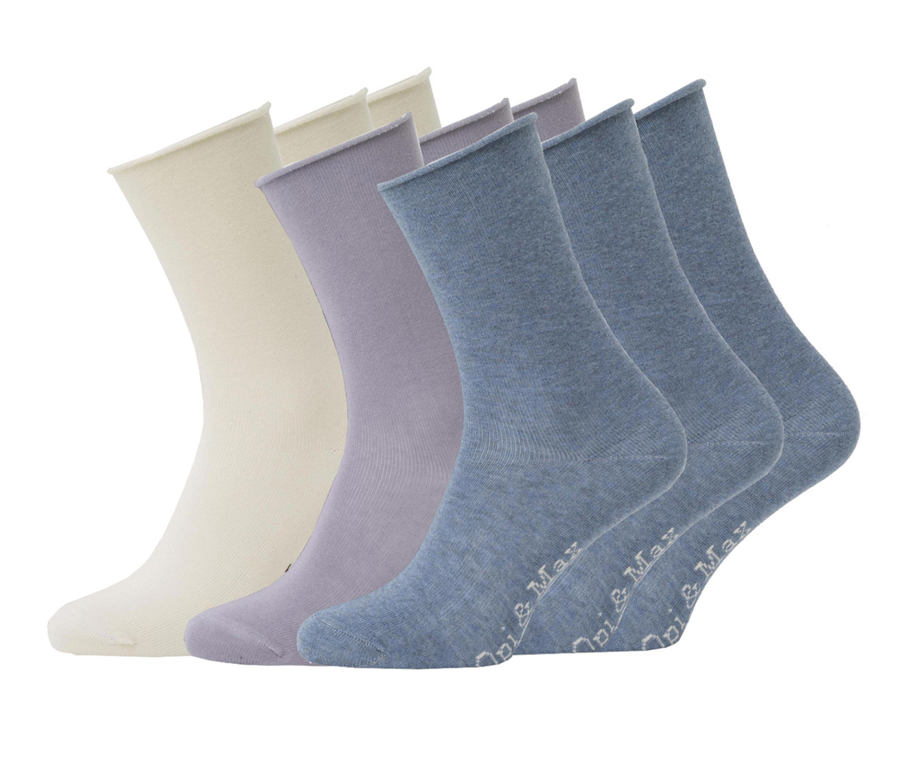 9er Set Roll Top Biobaumwollsocken