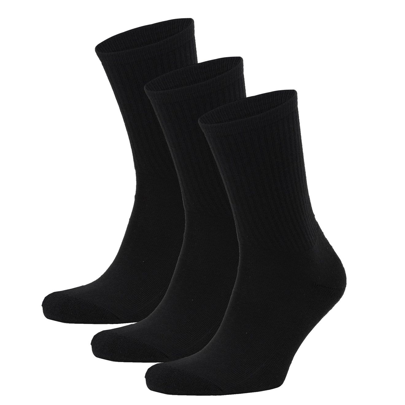 3er Set Bio Tennissocken von Opi und Max schwarz schwarz