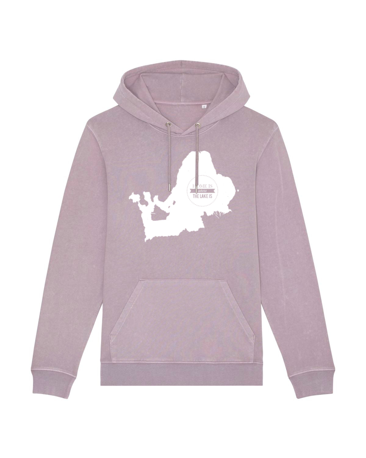 Chiemseemotiv Hoodie lila (STÜCKGEFÄRBTES Textil)