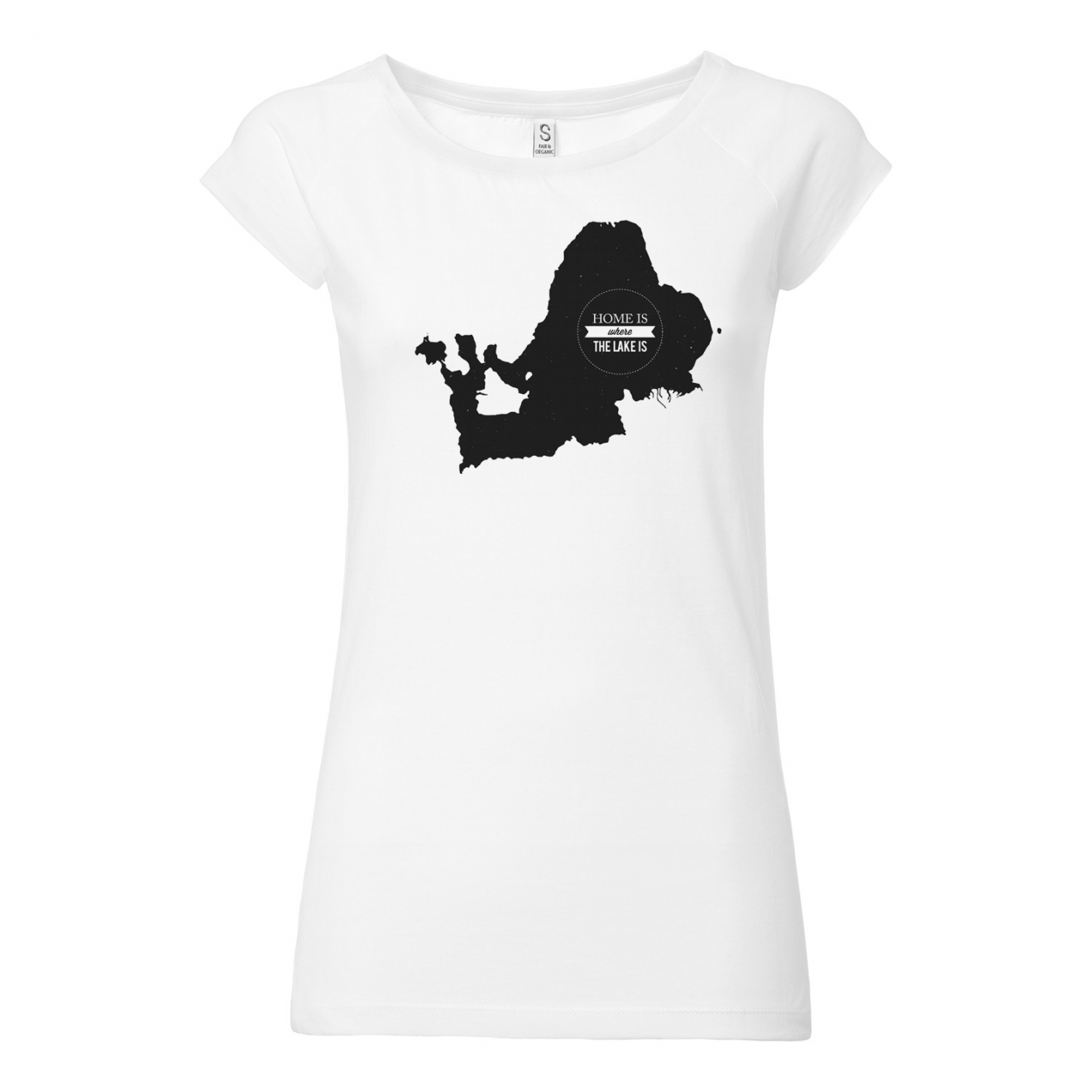 Chiemseemotiv Cap Sleeve white / black Ladies