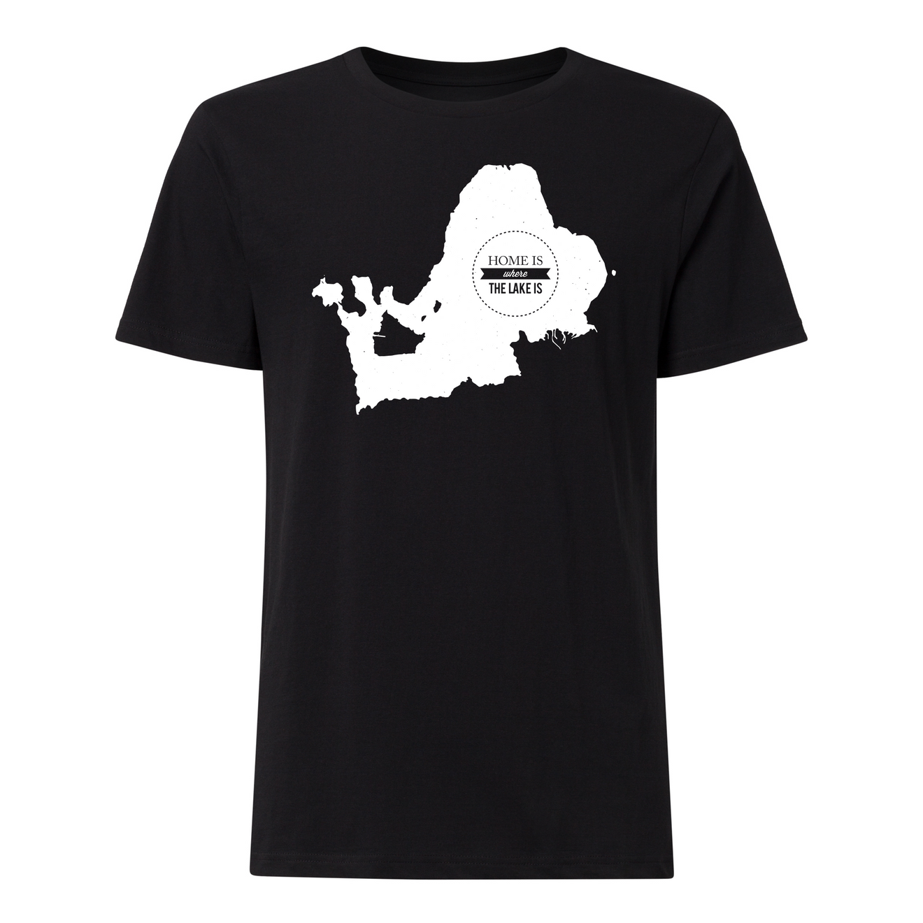 Chiemseemotiv T-Shirt black / white