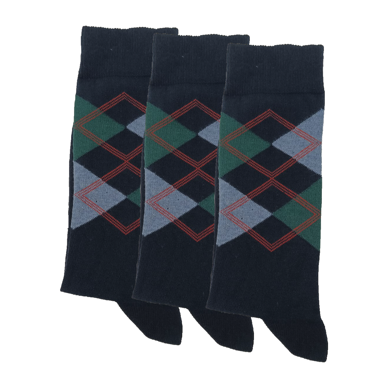 Argyle Pattern Bio-Baumwolle Socken