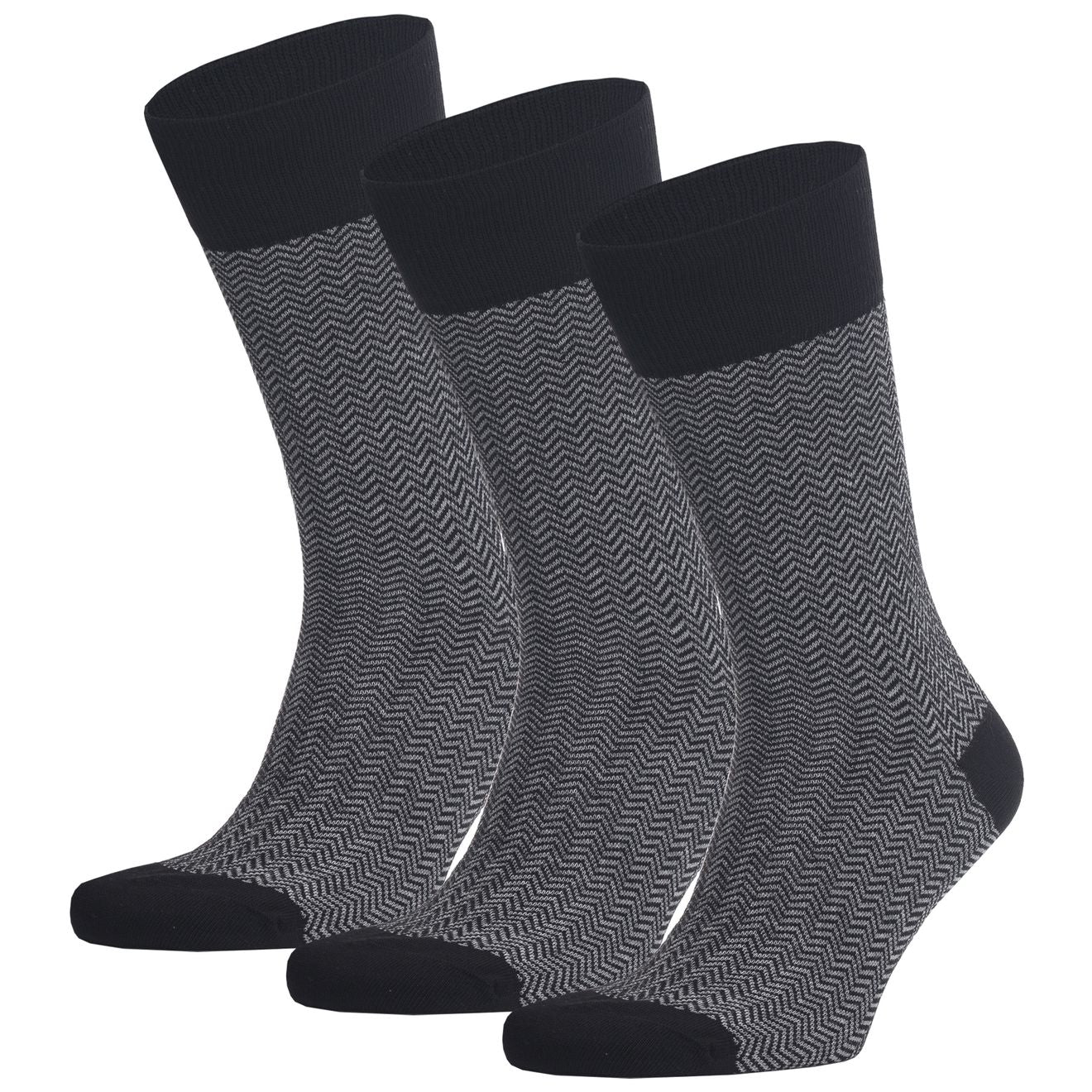 3er Set Chevron Pattern Biobaumwoll Socken