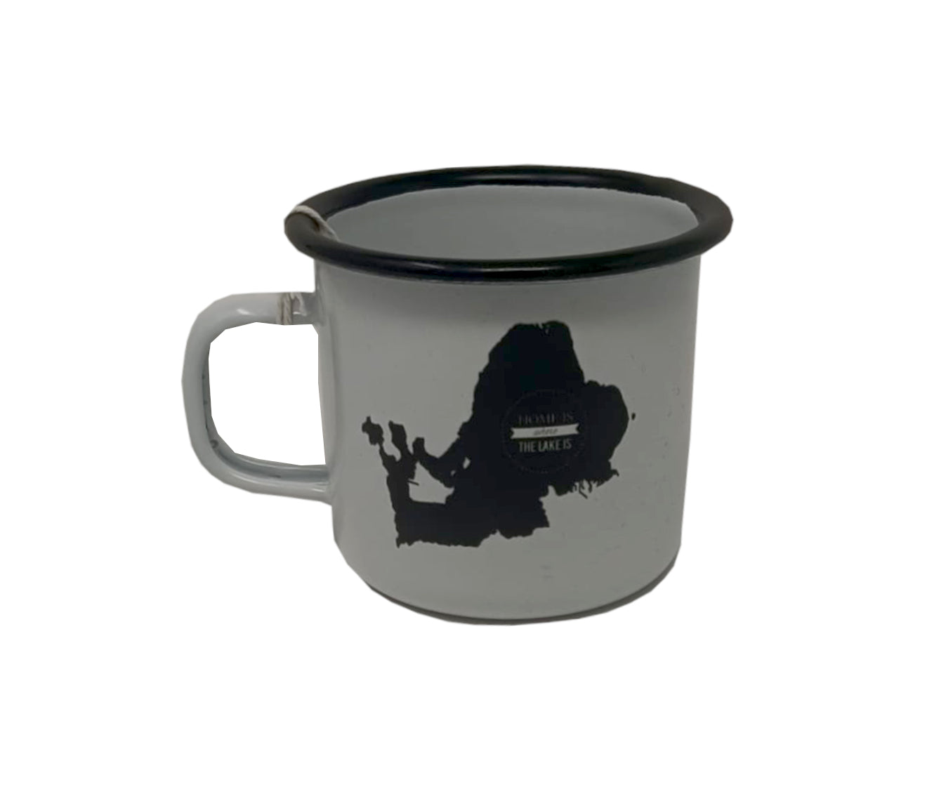 Chiemseemotiv Emaille Tasse