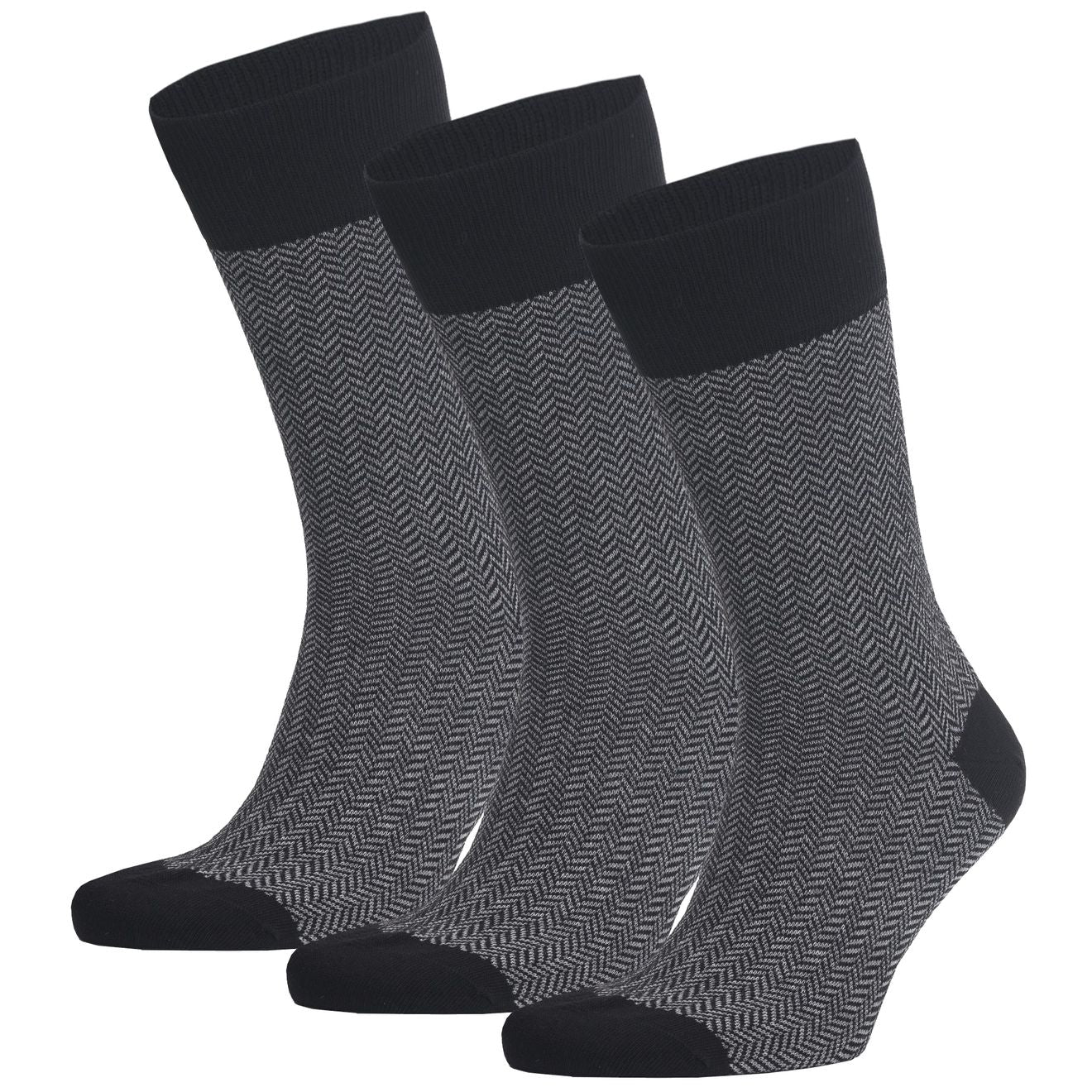 Fine Herringbone Jacquard Biobaumwoll Socken