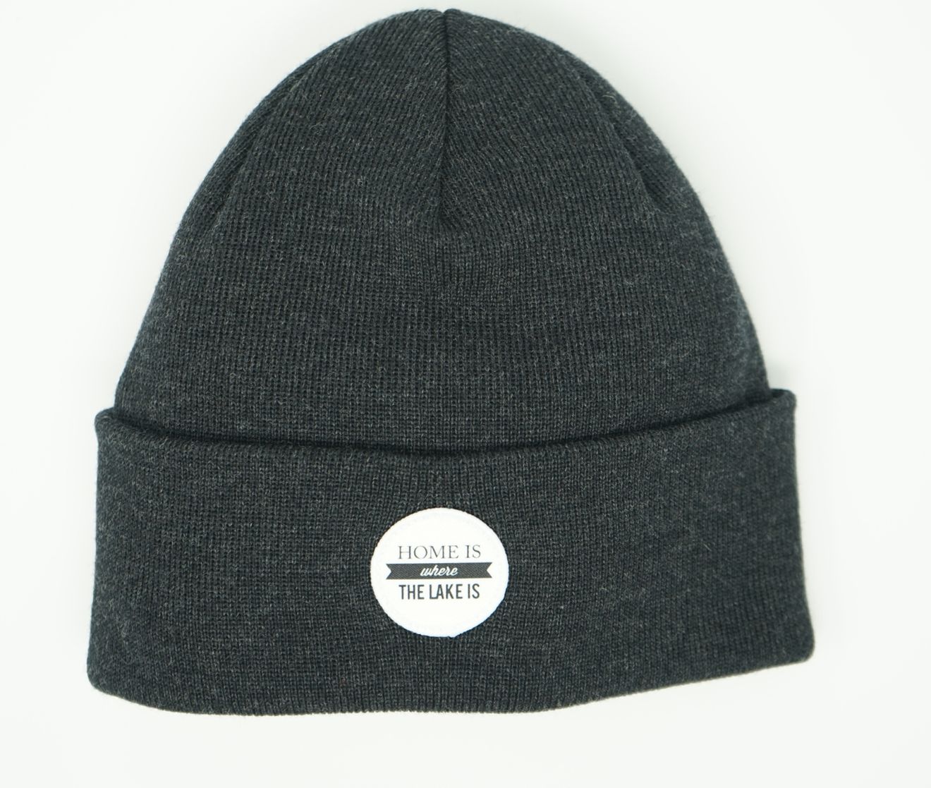 Merinobeanie anthrazit fein gestrickt