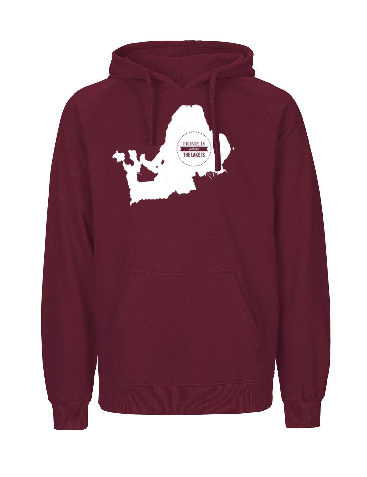 Chiemsee Motiv Man Hoodie dunkelrot