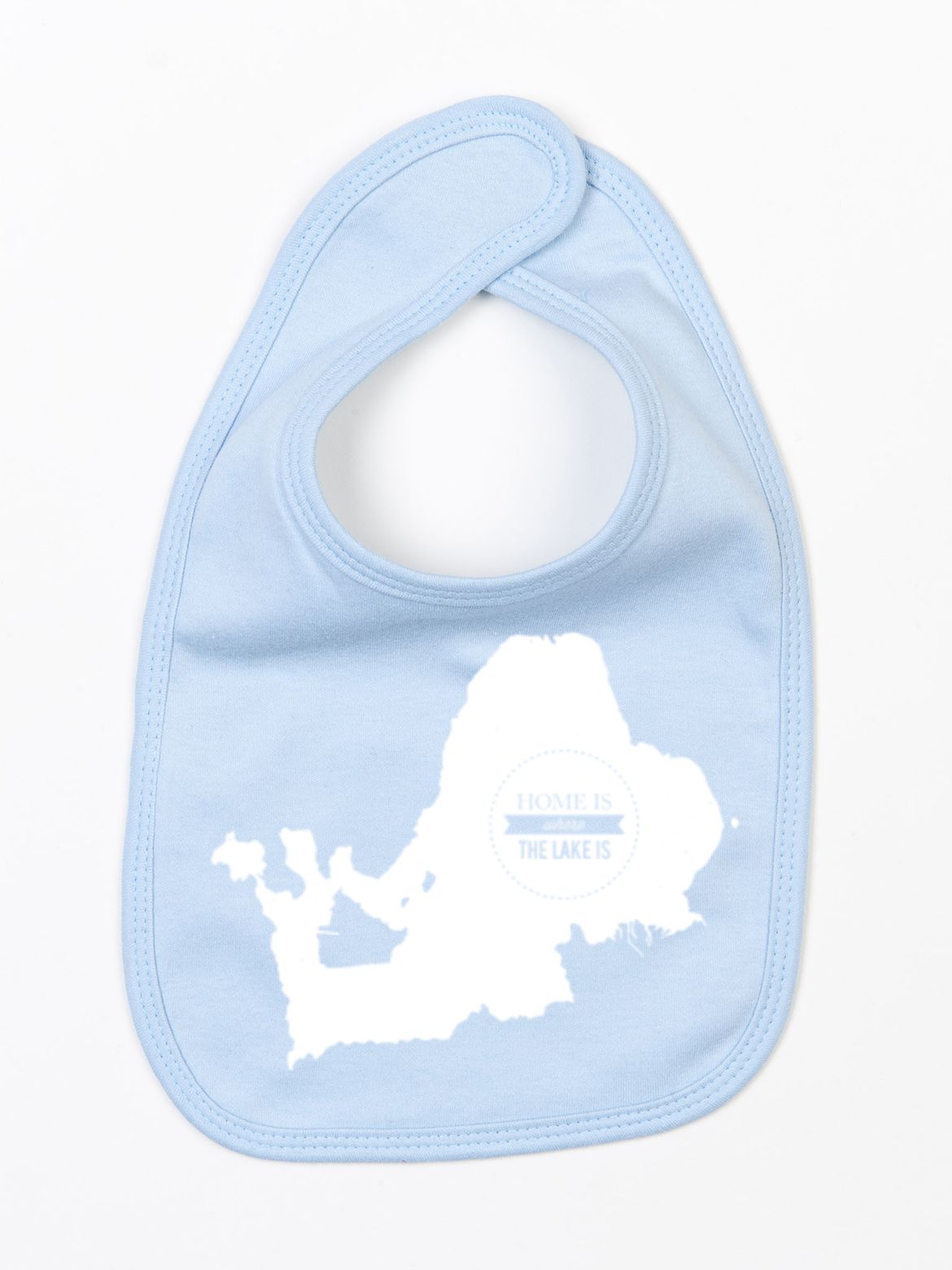 Organic Chiemsee Motiv Lätzchen babyblue