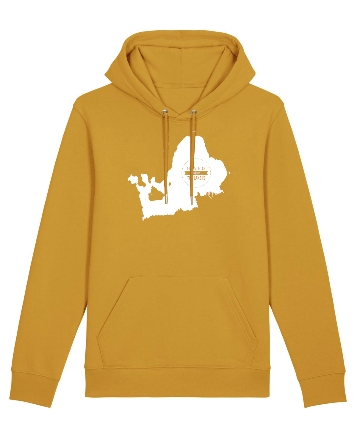 Chiemseemotiv Unisex Hoodie ocker