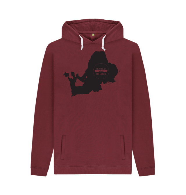 Chiemsee Motiv Hoodie red wine black
