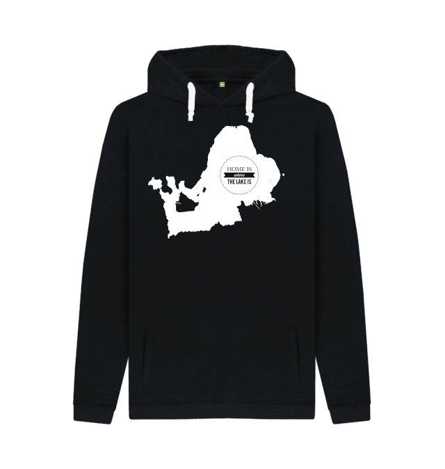 Chiemsee Motiv Hoodie black white