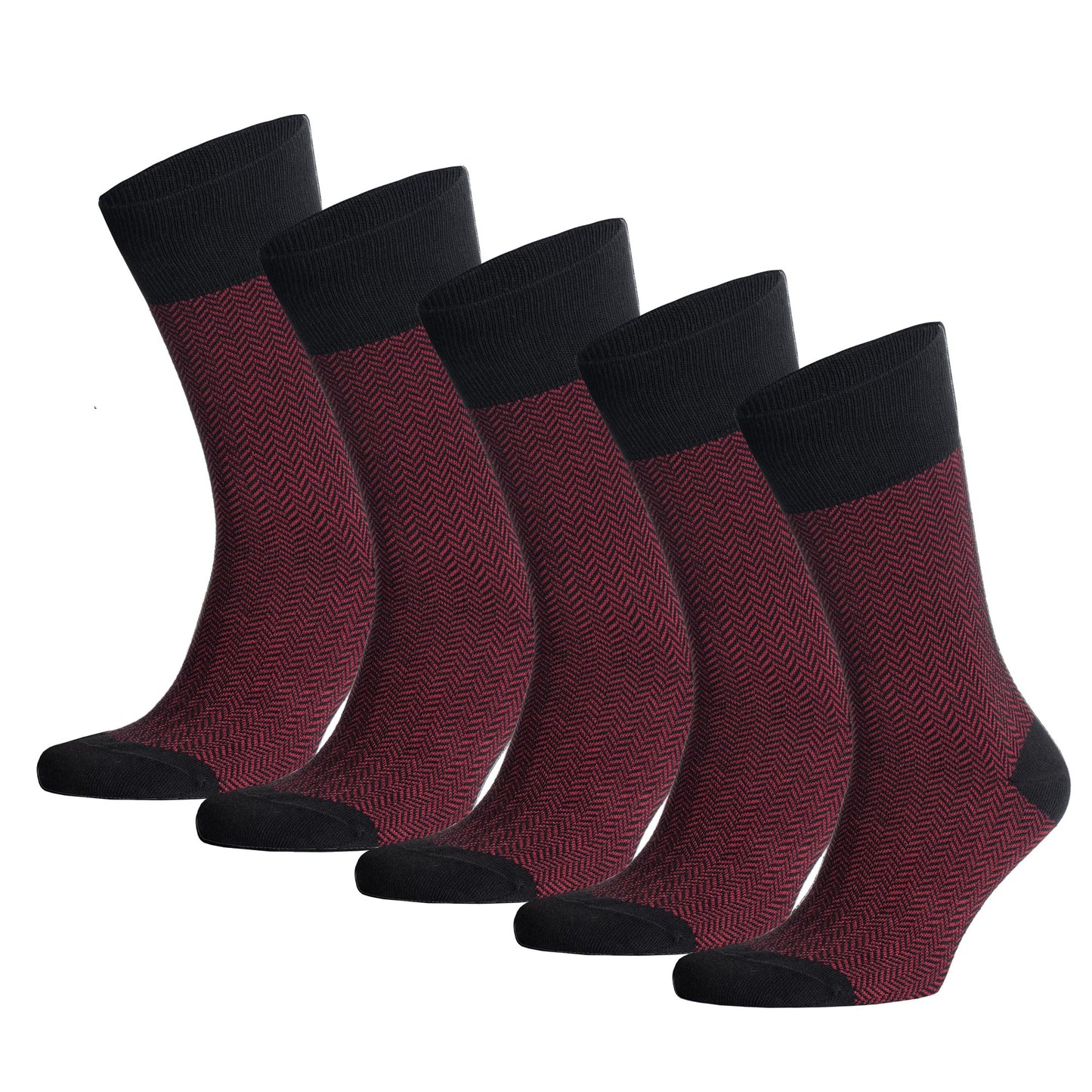 Fine Herringbone Jacquard Biobaumwoll Socken