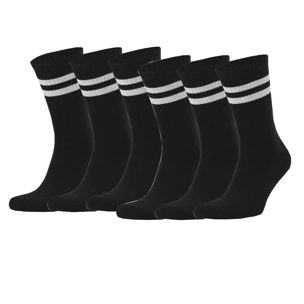 6er Set Tennissocken schwarz