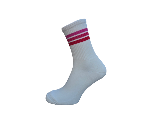 Weiße Cotton Spilaer Retro-Tennissocken – Nachhaltiger Premium-Komfort im Skater-Look