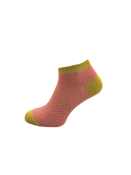 Bio Sneakersocken mit Schachbrettmuster – nachhaltig, bequem und farbenfroh