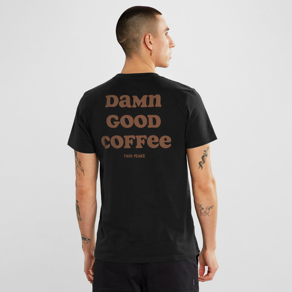 T-shirt Stockholm Good Coffee Black