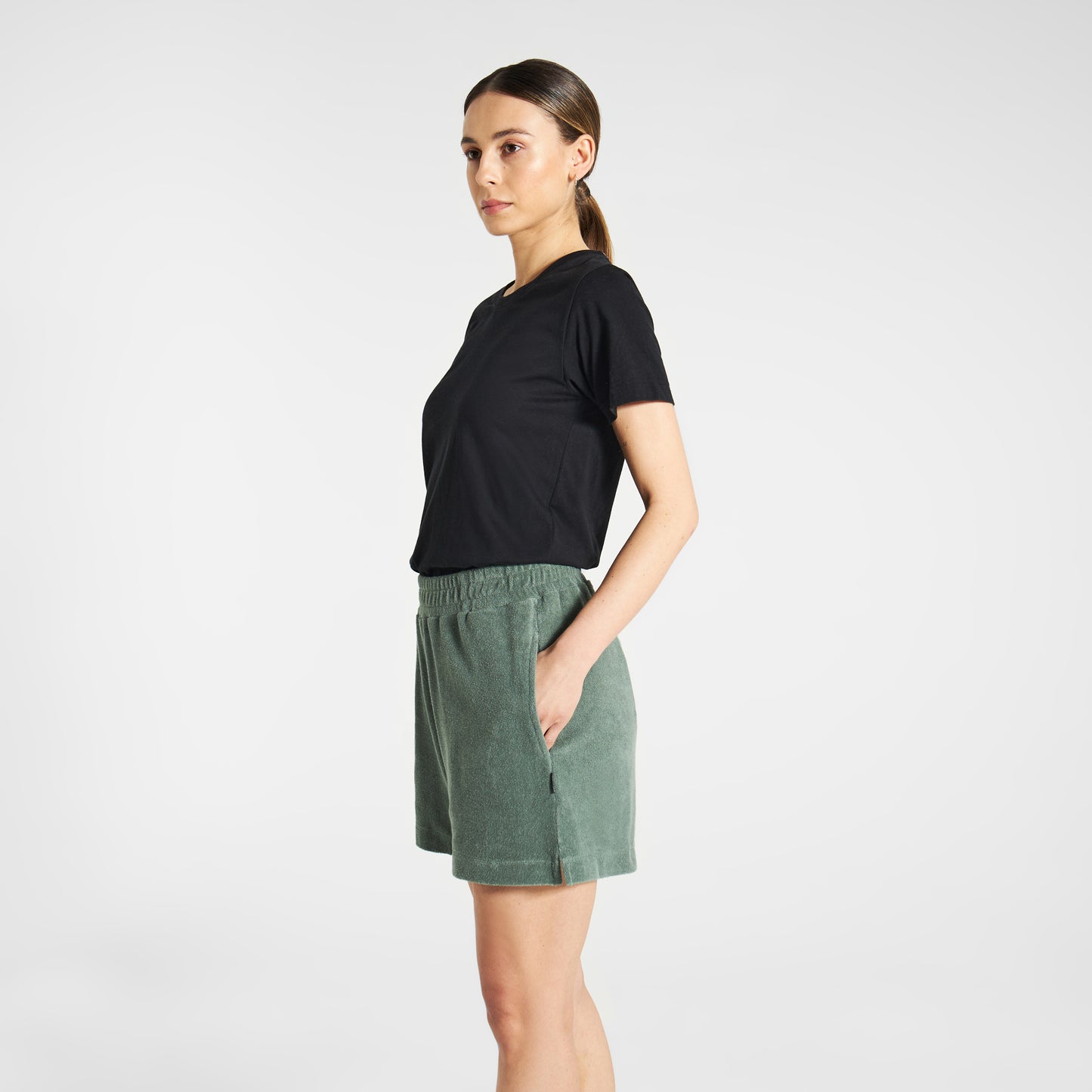 Terry Shorts Aspudden Duck Green