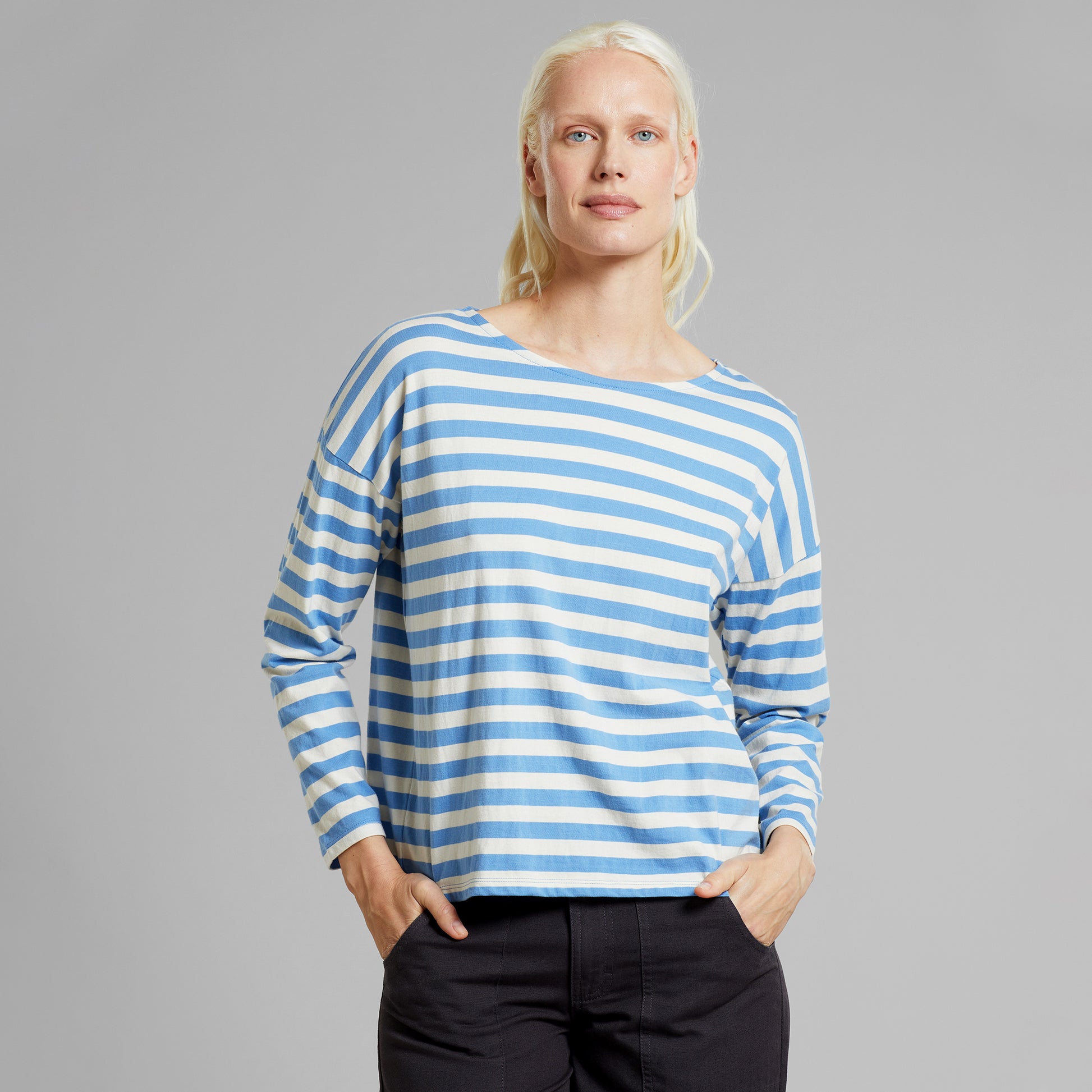 Top Humledal Stripes Della Blue