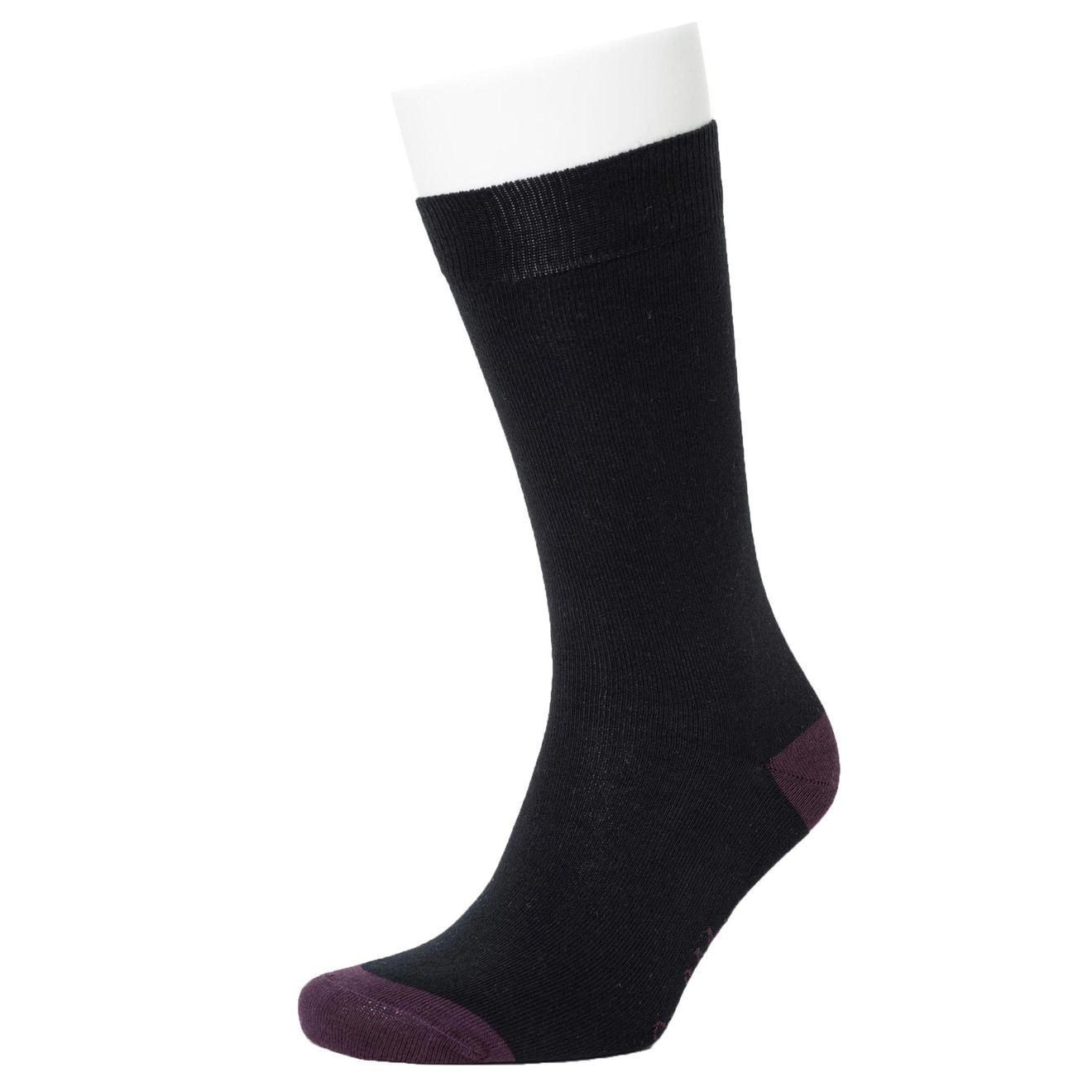 Contrast Heel and Toe Office Biobaumwolle Socken