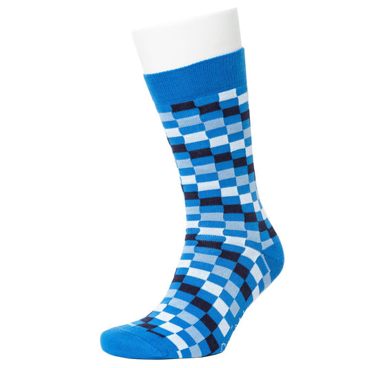 Colourfull Check Pattern Bio-Baumwolle Socke