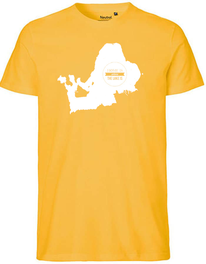 Chiemseemotiv Herren Fitted T-Shirt gelb