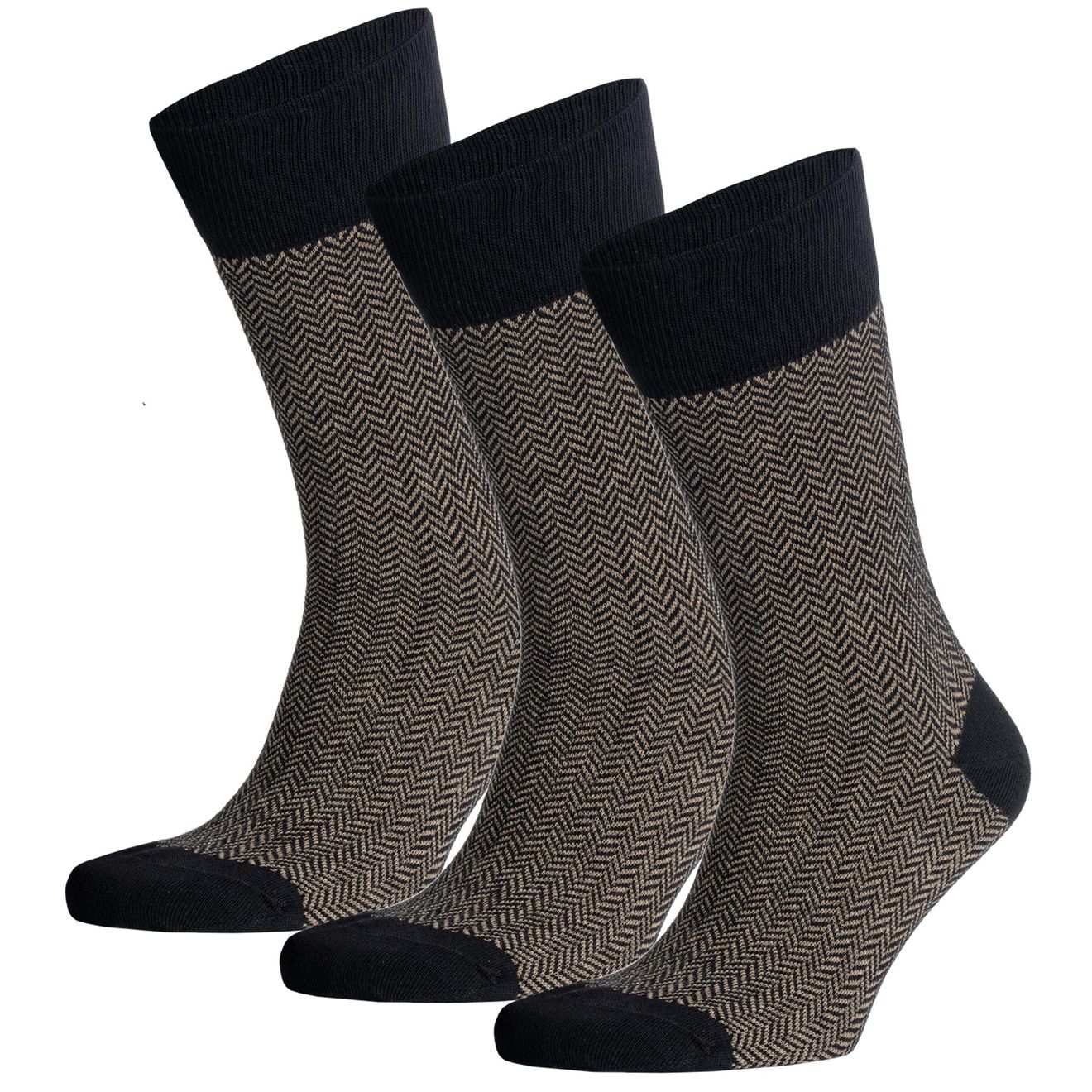 Fine Herringbone Jacquard Biobaumwoll Socken